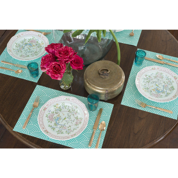 Turquoise Fish Scales Placemat