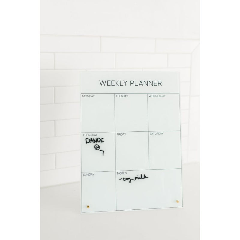 Unique white desktop weekly planner 