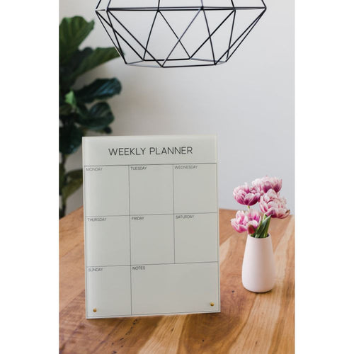 Desktop Dry Erase Magnetic Weekly Planner Board