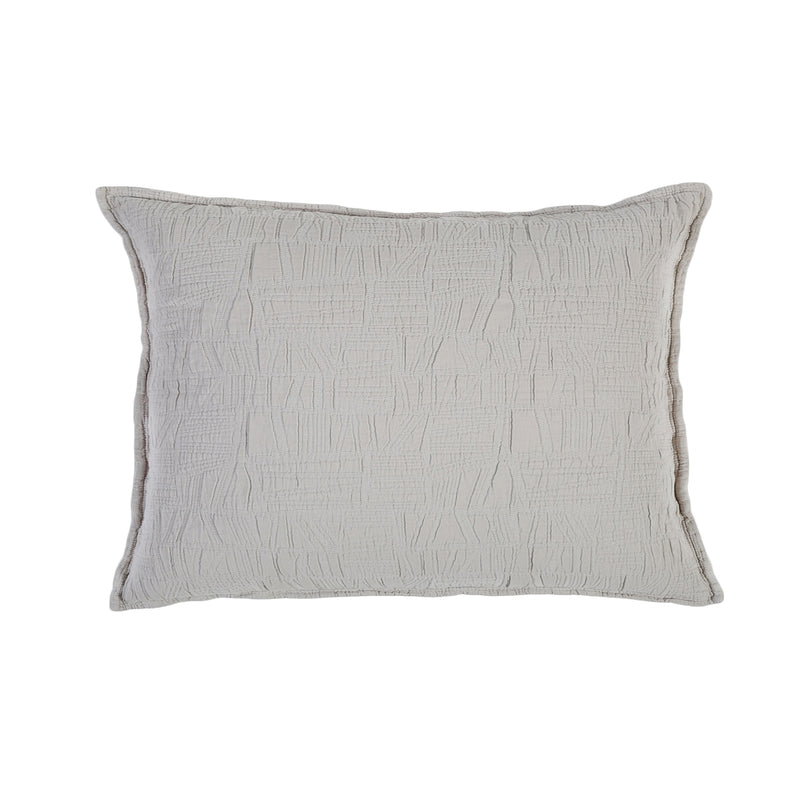 taupe matelasse pillow shams cotton abstract geometric weave