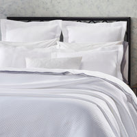 cotton textured coverlet sham white matelasse pattern