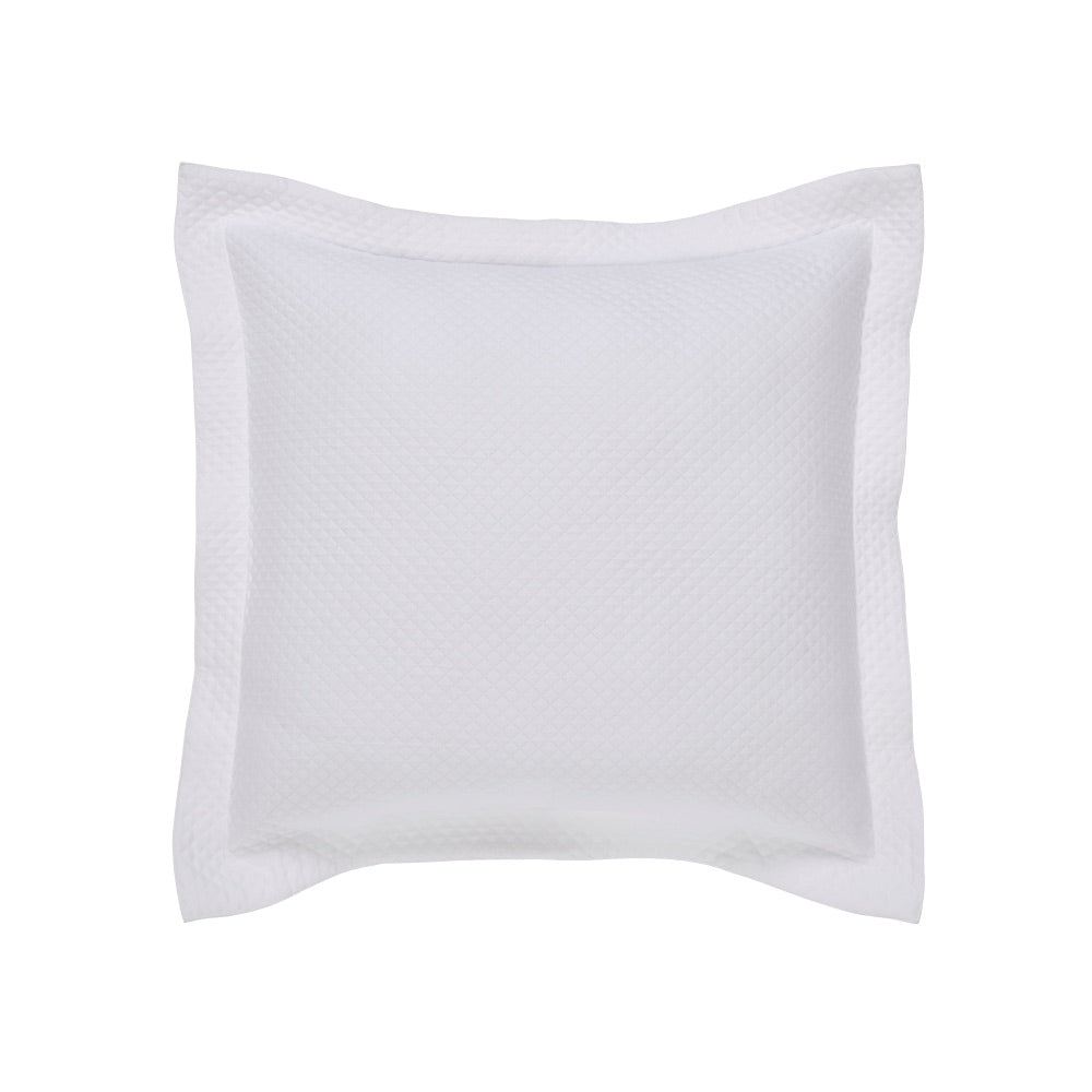 cotton textured coverlet sham white matelasse pattern