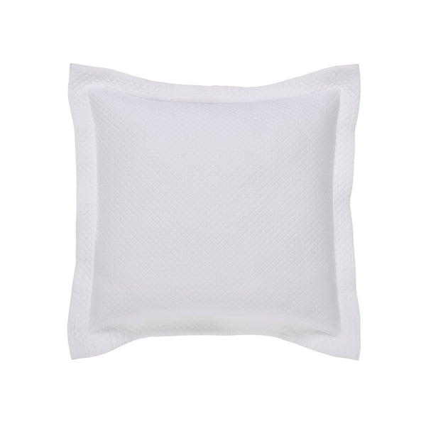 cotton textured coverlet sham white matelasse pattern