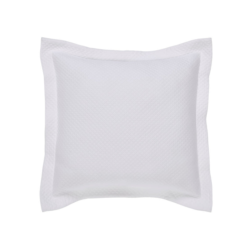 cotton textured coverlet sham white matelasse pattern
