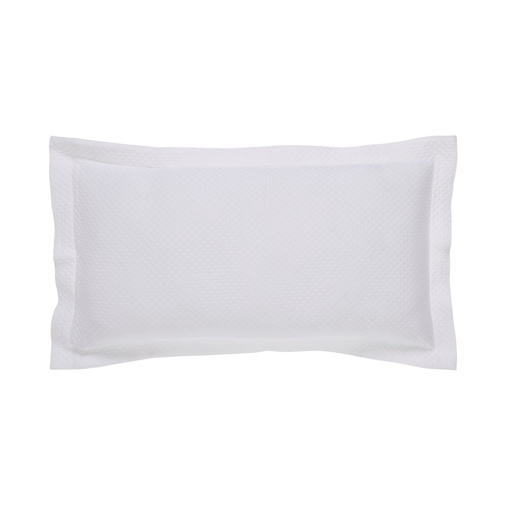 cotton textured coverlet sham white matelasse pattern