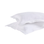 cotton textured coverlet sham white matelasse pattern