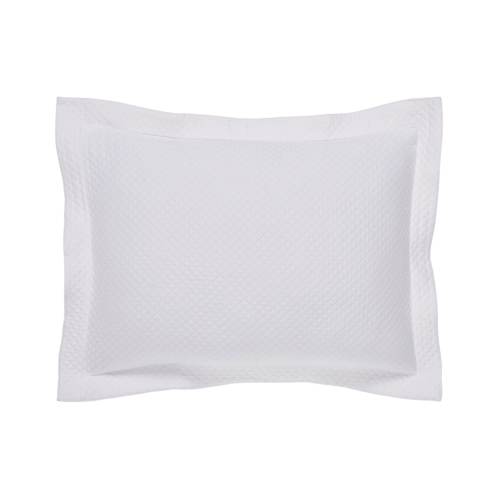 cotton textured coverlet sham white matelasse pattern