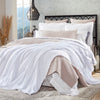 white textured throw blanket cotton 