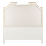 headboard textured fabric cream white traditional