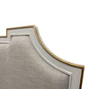 headboard textured fabric cream white traditional