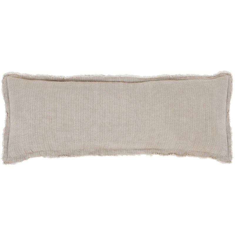 40" long bolster pillow stonewashed linen pale olive