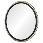 black nickel acrylic brass wall mirror round