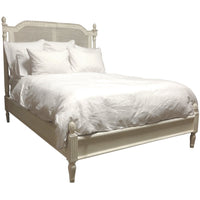 bed king wood cream detail legs