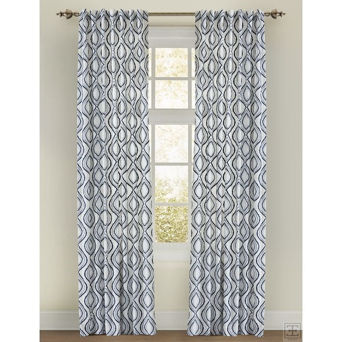 Curtain Panel - Kas - Blue (size + treatment options)