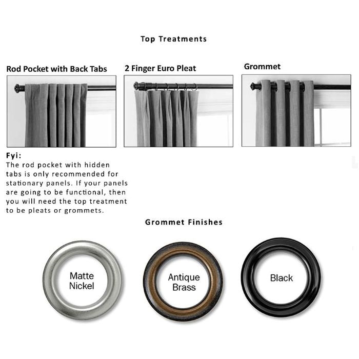 Curtain Panel - Kas - Blue (size + treatment options)