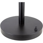 floor lamp single bulb metal base rattan black