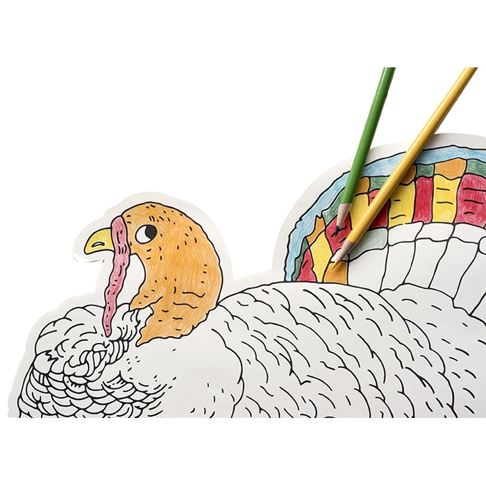 Coloring Turkey paper Placemat Sheet