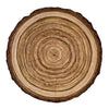 paper placemats sheets disposable wood slice log tree trunk outdoors charger