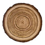 paper placemats sheets disposable wood slice log tree trunk outdoors charger