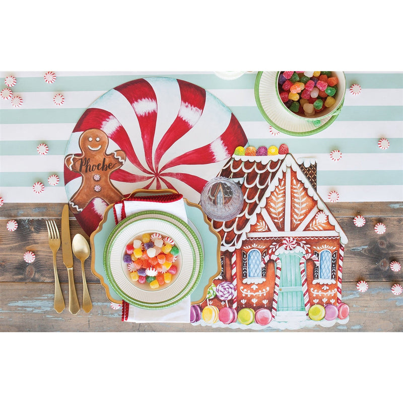 paper placemat die-cut gingerbread house