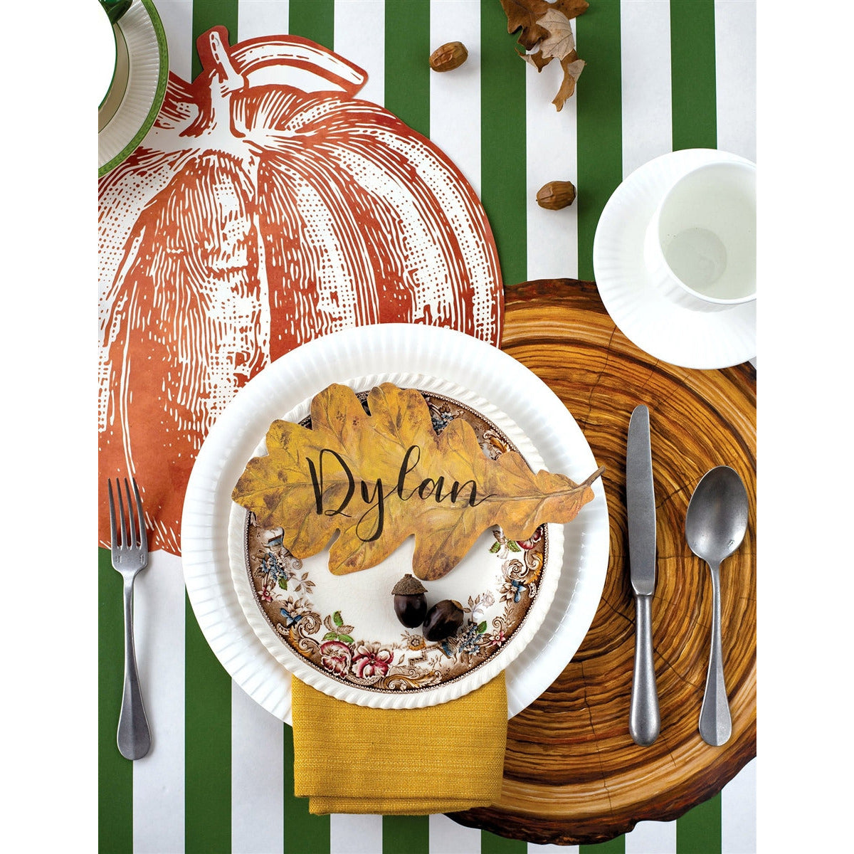 Pumpkin Placemats by Hester & Cook - Christmas Paper Place Mats