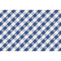 paper placemat pad red blue check