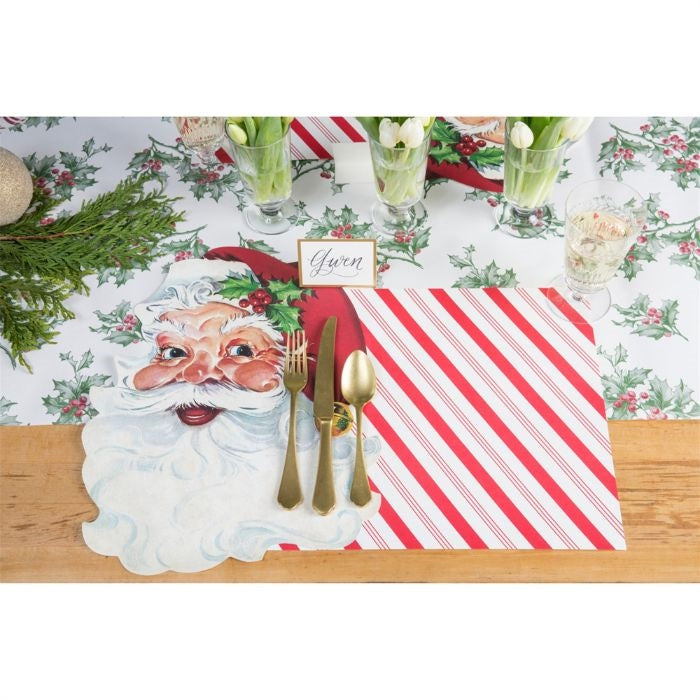 Striped Cloth Placemats With Pocket Set of 4 Perfect for Christmas