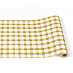 Gold Painted Check Table Runner for Christmas & Dinner Parties