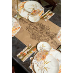 natural brown thankful table runner