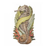 paper table accents place cards seahorse flora coral coastal beachy