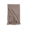taupe ivory woven stripe oversized linen throw