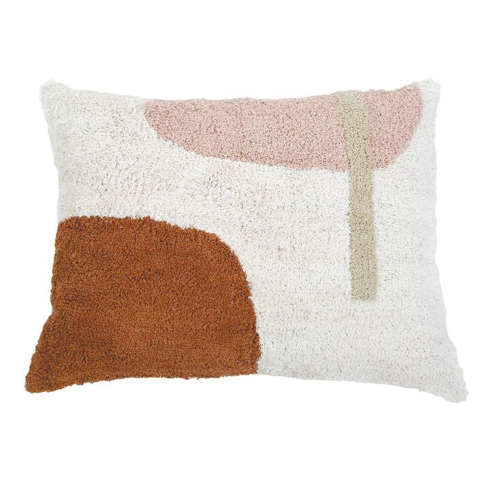 blush terracotta oversized woven pillow cotton