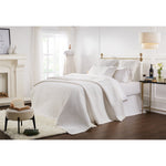 coverlet shams cotton channel stitch quilted queen king Euro standard white