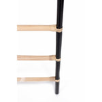 leaning blanket towel magazine quilt decorative ladder black natural rattan