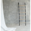 leaning blanket towel magazine quilt decorative ladder black natural rattan