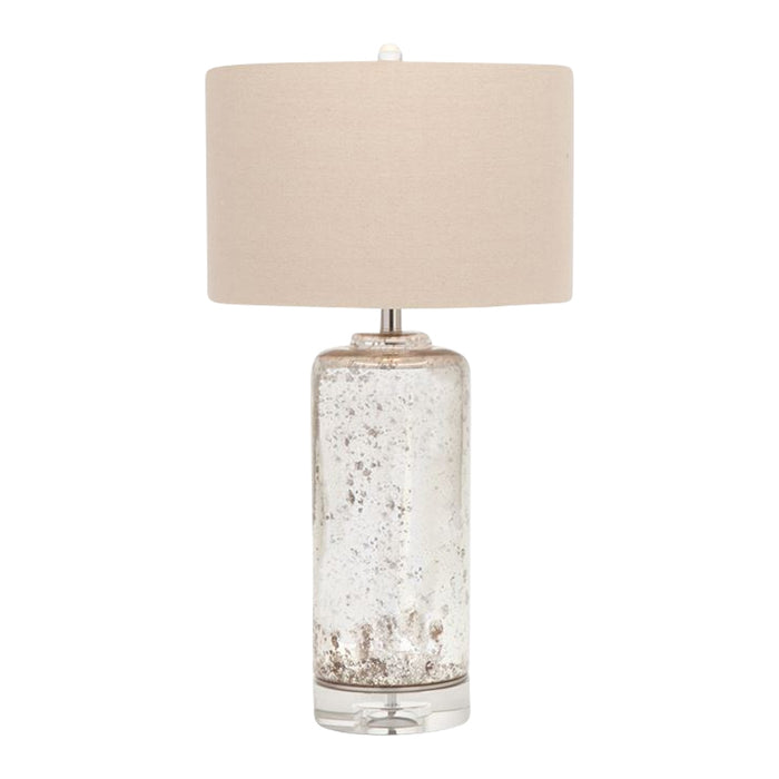 lamp mercury glass acrylic base neutral antique