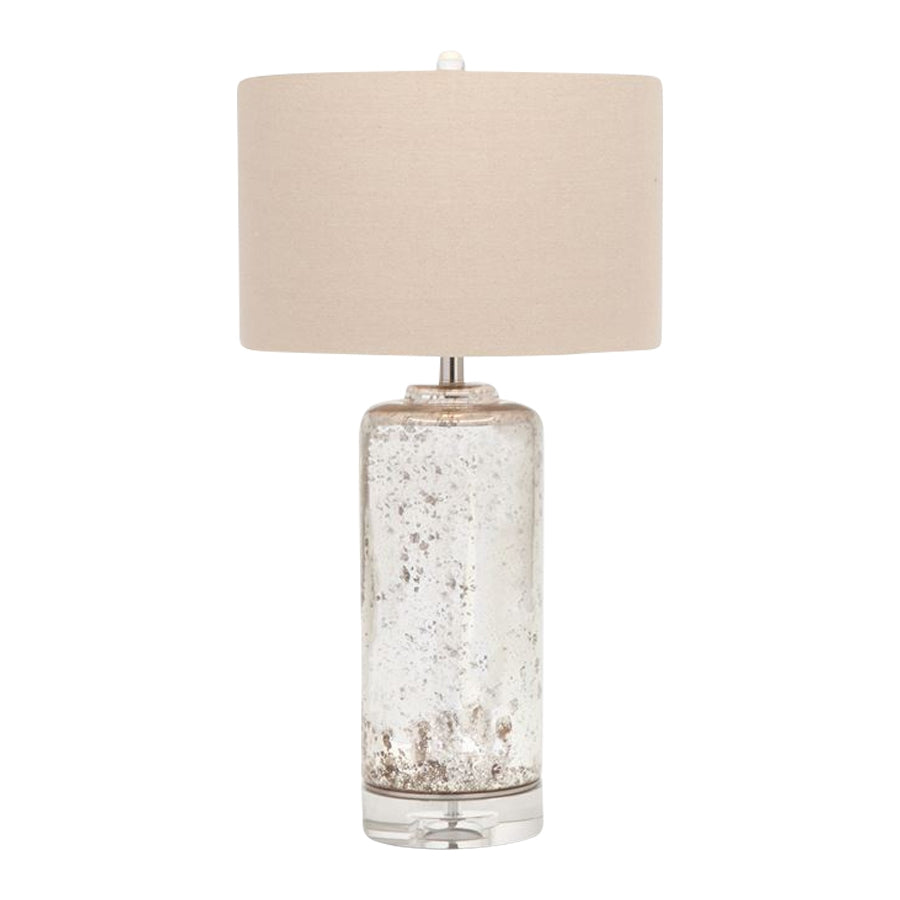 lamp mercury glass acrylic base neutral antique