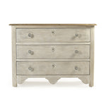 White Washed Chest of Drawers - Patric - Wood Top