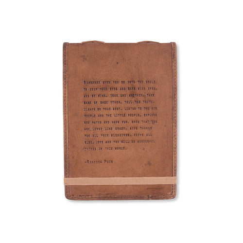 Unique brown leather journal