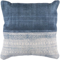 Blue and white pillow