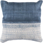 Blue and white pillow