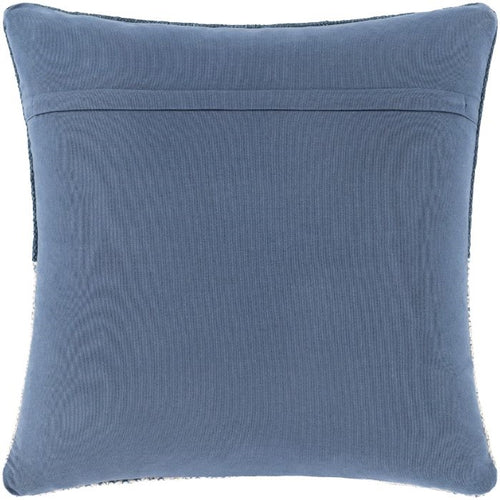 square 22" toss accent pillow shades of blue block print down insert