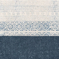 Blue and white pillow