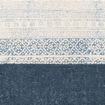 Blue and white pillow
