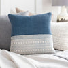 Blue and white pillow