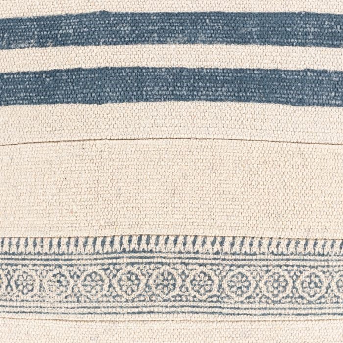White and blue pillow