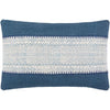 lumbar accent pillow shades of blue block print