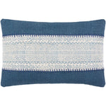 lumbar accent pillow shades of blue block print