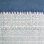 lumbar accent pillow shades of blue block print