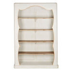 display shelf white gold detailed edge four shelf